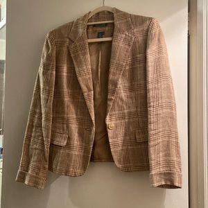 Lauren Ralph Lauren tan and brown tween patter blazer